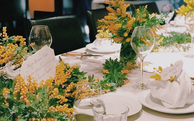 Mimosa Table Setting